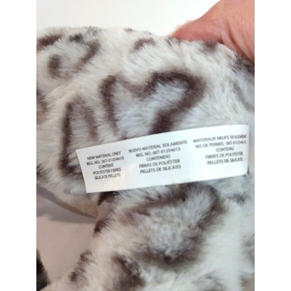 Petting Zoo Snow Leopard Plush Stuffed Animal Toy Spots Gray Recycle Symbol - Picture 5 of 6